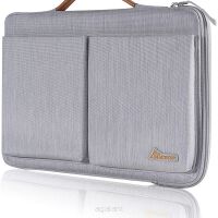 Wodoodporna torba na laptop marki SIMTOP- pokrowiec na laptopa 15,6" jasnoszary