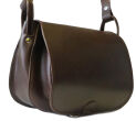 Torebka listonoszka mała, myśliwska, skóra juchtowa 0403 Brown