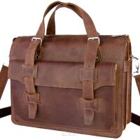 Teczka skórzana BarellyBags- Island  Ciemny Camel