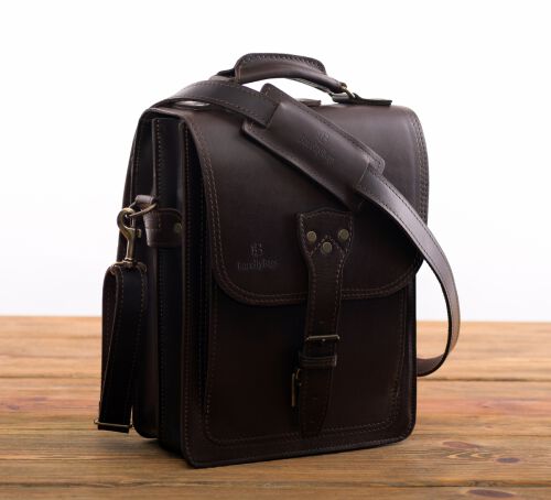Elegancka skórzana teczka, torba raportówka BarellyBags model Kansas 2w1