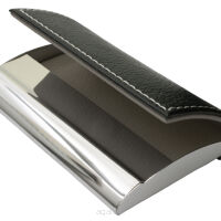 ELEGANCKIE ETUI NA WIZYTÓWKI, KARTY PŁATNICZE E-744 Szary