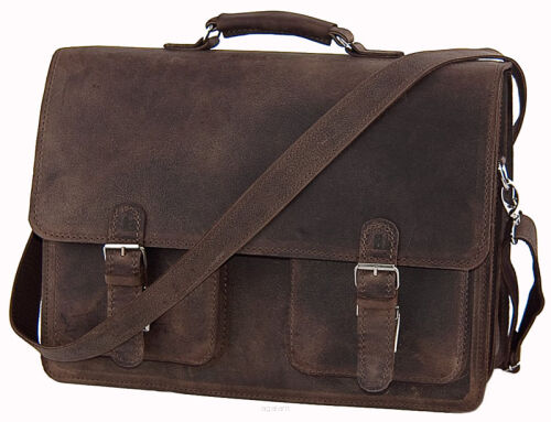 Teczka skórzana BarellyBags- Dark Brown - XXL Brąz Barka