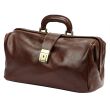 Torba skórzana lekarska marki MD-01 w kolorze brązowym w stylu Vintage