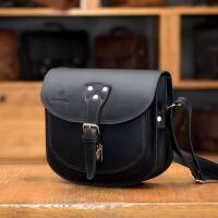 Urokliwa damska torebka skórzana listonoszka, torba w stylu Vintage BarellyBags, model Luizjana, kolor czarny