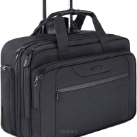 Kufer lotniczy na kółkach, biznesowa torba pilota, z miejscem na dokumenty i laptopa marki Kroser DE-LGX711 