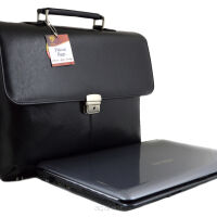 Teczka biznesowa skórzana, torba z miejscem na laptopa 16" marki Falcon,wzór 2564