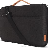 Wodoodporny pokrowiec na laptop z odpinanym paskiem marki DOMISO - torba na laptopa 13,3/14/15/17 cali, LP07 Czarny