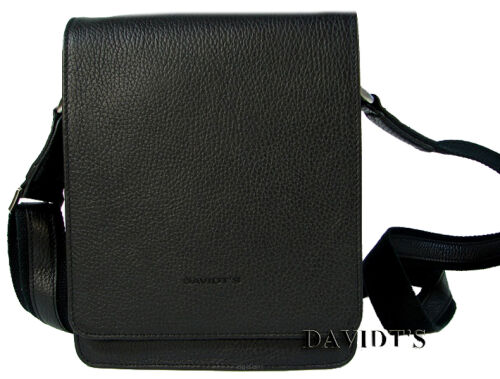 Torba skórzana-na ramię-raportówka, kolekcja Princeton Davidts 461-009 Czarny