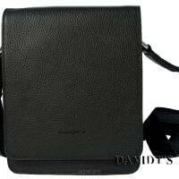 Torba skórzana-na ramię-raportówka, kolekcja Princeton Davidts 461-009 Czarny