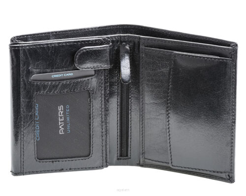 Portfel skórzany męski, kolekcja firmy Paters Design PM-358 Czarny