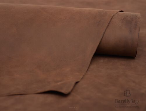Męska teczka skórzana z miejscem na laptopa, torba Vintage BarellyBags - wzór Retro Brown, kolor/wielkość
