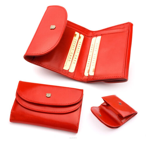 Portfel damski skórzany firmy Stefania PD-015 czarny