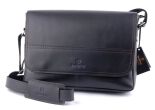 Torba skórzana BarellyBags-Texas Black- L Czarny