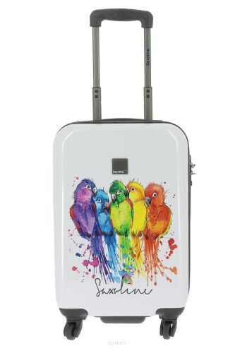 WALIZKA podróżna na 4 kółkach, MAŁA kabinowa,  SAXOLINE PARROT S