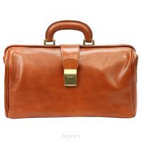 ELEGANCKA SKÓRZANA TORBA LEKARSKA  MD-01 Old Scholl Florence Camel