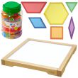 MASTERKIDZ Panel Skrzynia LED Sensoryczna + Klocki Montessori Mozaika 140 el.