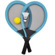 WOOPIE Duże Rakietki do Tenisa Badminton dla Dzieci Zestaw + Piłka Lotka