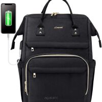 Plecak na laptopa 15,6 z portem USB, wodoodporny, do szkoły, na uczelnię, torba LoveVook Czarny