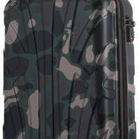 ŚREDNIA walizka podróżna militarna kamuflaż, Kufer na kółkach, system trolley, S20-8801-M