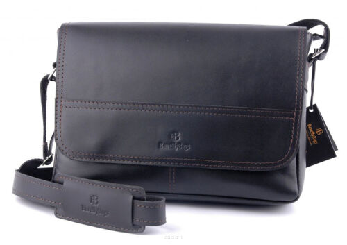 Torba skórzana BarellyBags-Texas Black- XL Czarny
