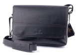 Torba skórzana BarellyBags-Texas Black- XL Czarny