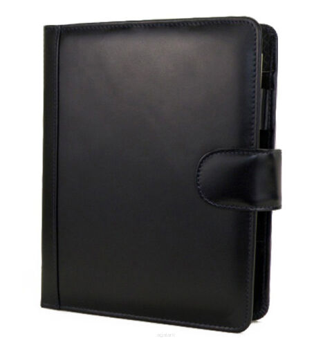 SKÓRZANY ORGANIZER, format A5, planer, notatnik, 0704 Czarny