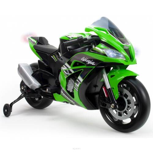 INJUSA Kawasaki Ninja Motor Na Akumulator 12V MP3 Światło Pompowane Koła