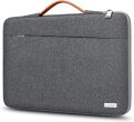 Wodoodporny elegancki pokrowiec na laptop marki TECOOL - Szary, torba na laptopa z rączką 15,6 cala-802-15BK