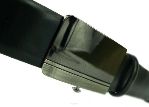 Pasek skórzany męski do garnituru z automatyczną klamrą PAS-344A
