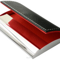 ELEGANCKIE ETUI NA WIZYTÓWKI, KARTY PŁATNICZE E-744 Czerwony
