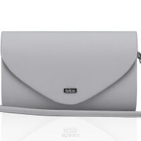 Elegancka kopertówka matowa, FELICE F15, jasnoszara