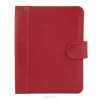 SKÓRZANY ORGANIZER, format A5, planer, notatnik, 0704 Czerwony