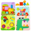 TOOKY TOY Puzzle 4 w 1 Układanka Klocki