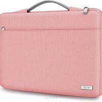 Wodoodporny elegancki pokrowiec na laptop marki TECOOL - Różowa, torba na laptopa z rączką 15,6 cala
