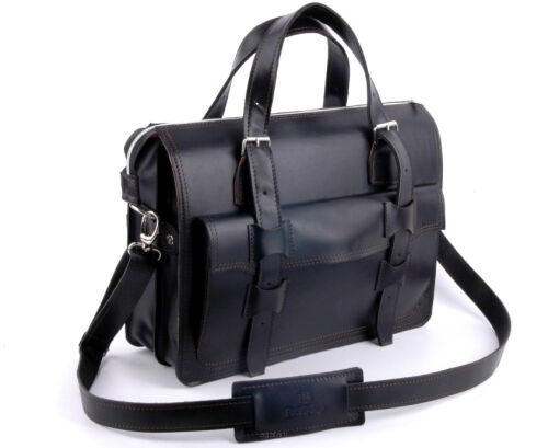 Teczka skórzana BarellyBags- Island  Black