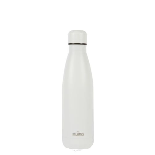 Butelka termiczna ze stali nierdzewnej 500 ml - Puro Icon - malowana proszkowo - Biała