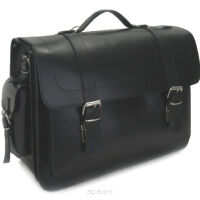 Torba skórzana, Teczka, Styl VINTAGE, JUCHT, Orso Nero 0399 Czarny
