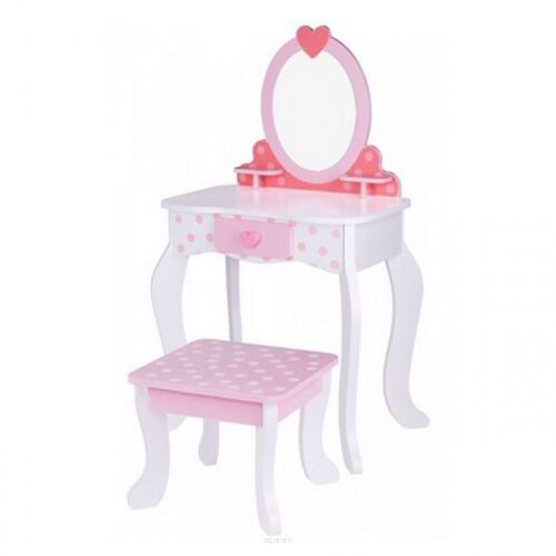 TOOKY TOY Drewniana Toaletka Dziecięca z Krzeszłem