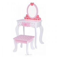 TOOKY TOY Drewniana Toaletka Dziecięca z Krzeszłem