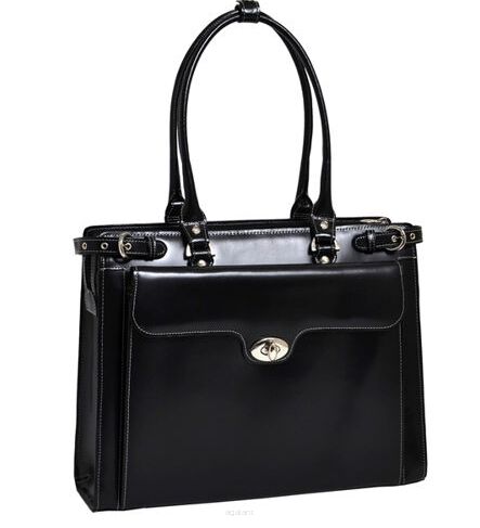 Torba damska biznesowa z miejscem na laptop WINNETKA Black McKlein