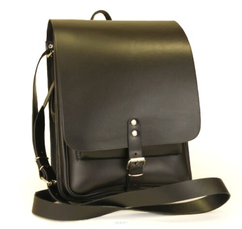 TORBA RAPORTOWKA, LISTONOSZKA, VINTAGE, JUCHT 0021 Black