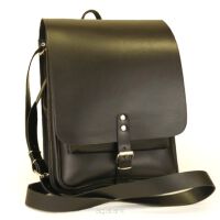 TORBA RAPORTOWKA, LISTONOSZKA, VINTAGE, JUCHT 0021 Black