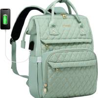 Miejski plecak na laptopa 15,6 z portem USB, wodoodporny, do szkoły, na uczelnię, torba LoveVook miętowy zielony