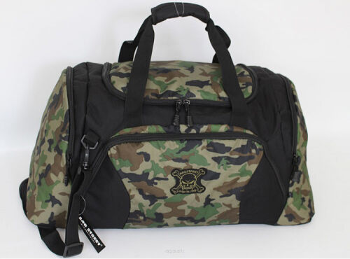 TORBA PODRÓŻNA NA RAMIĘ militarna, BAG STREET, 4049 Oliwkowy maskujący