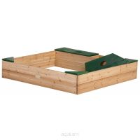 AXI Drewniana Piaskownica + Schowek Na Akcesoria + Plandeka