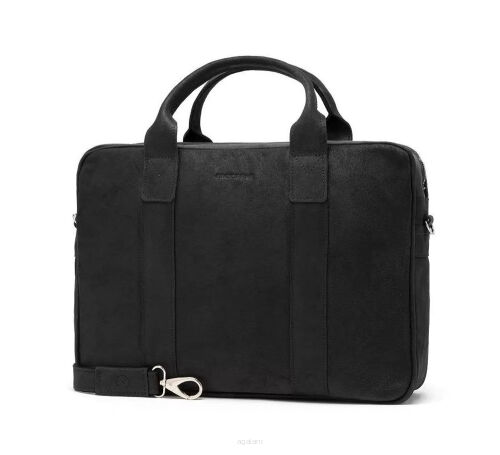 Torba skórzana na ramię, na laptopa, kolekcja Brodrene BL01 Czarna