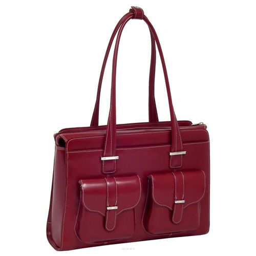 Torba damska biznesowa z miejscem na laptop ALEXIS Red McKlein