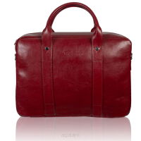 Skórzana miejska torba na laptopa 15,6" wzór TM07 Bordowy