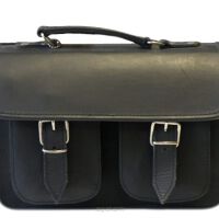 Torba skórzana, Styl VINTAGE, JUCHT, Orso Nero 0447 Black