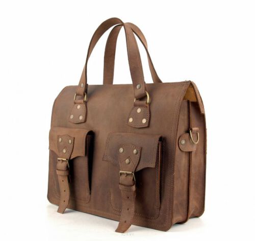 Aktówka skórzana Barellbags w stylu Vintage, kolor Brąz Barka model Floryda